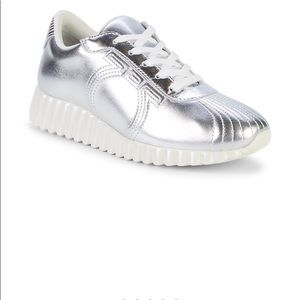 Salvatore Ferragamo metallic leather sneakers